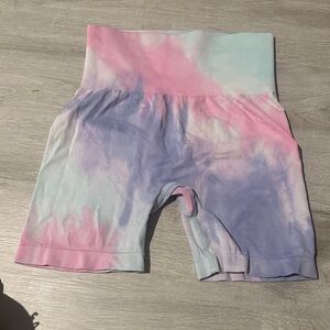 Amazon Tie-Dye Bike Shorts - Pink, Blue, Purple
